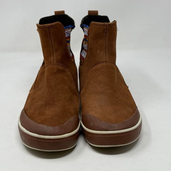 Keen Elsa II Chelsea Boots Womens 8 Brown Nubuck Leather Nordic Aztec Waterproof - Picture 6 of 16